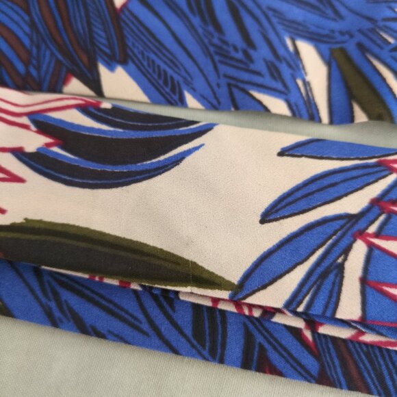 Japna Lounge Kimono Cardigan Womens Medium Tropical Leaves Lace 3/4 Sleeve - Picture 9 of 10